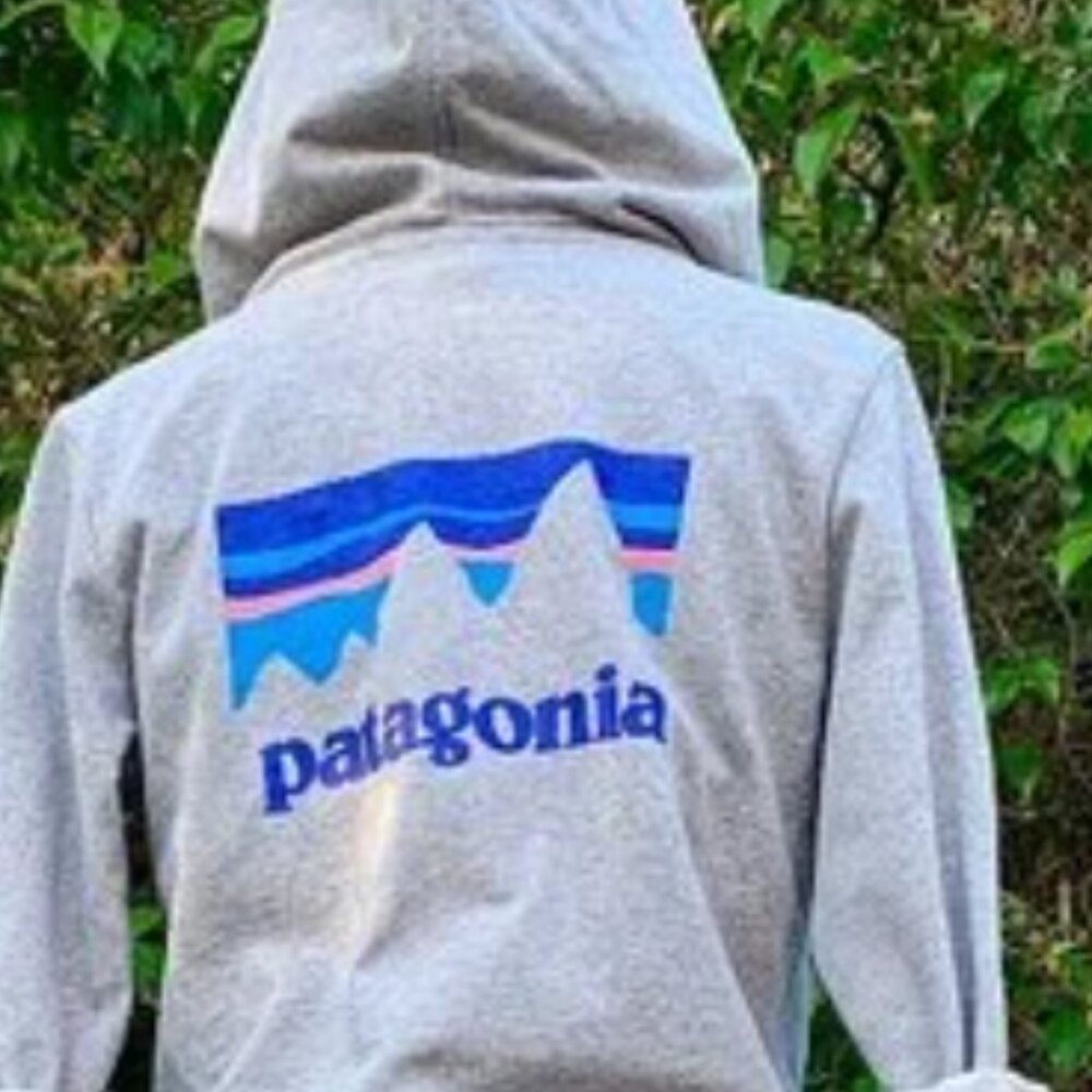 Patagonia Women's Organic Cotton Hooded Jacket Light Grey Size S Full Zip - Picture 1 of 14